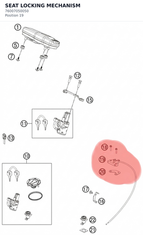 Diagram preview: SEAT LOCKING MECHANISM (76007050050)