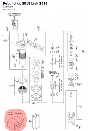 Diagram preview: Rebuild kit 5018 Link 2019 (RP10019)