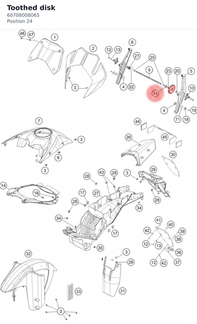 Diagram preview: Toothed disk (60708008065)