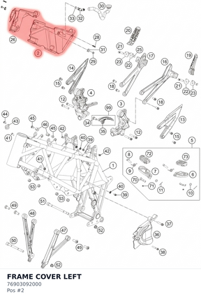 Diagram preview: FRAME COVER LEFT (76903092000)