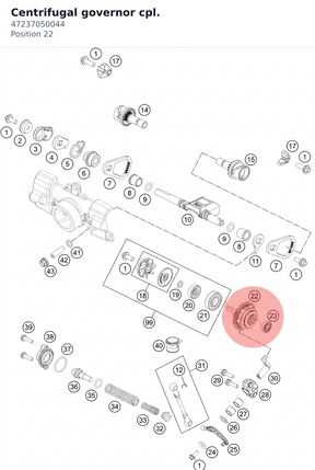 Diagram preview: Centrifugal governor cpl. (47237050044)