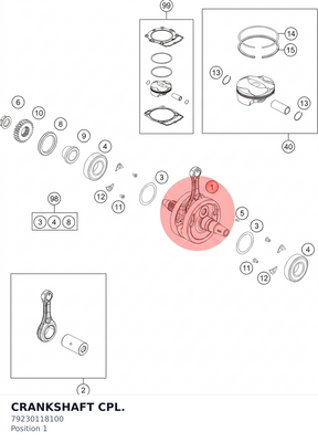 Diagram preview: CRANKSHAFT CPL. (79230118100)