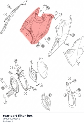 Diagram preview: rear part filter box (7900600100068)