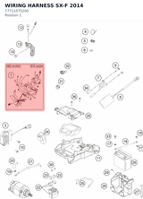 Diagram preview: WIRING HARNESS SX-F       2014 (77711075200)