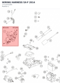 Diagram preview: WIRING HARNESS SX-F       2014 (77711075200)