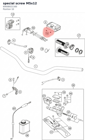Diagram preview: special screw M5x12 (69008021160)