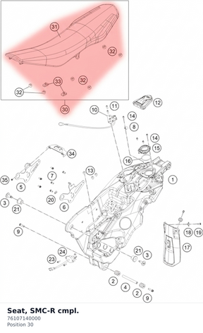 Diagram preview: Seat, SMC-R cmpl. (76107140000)
