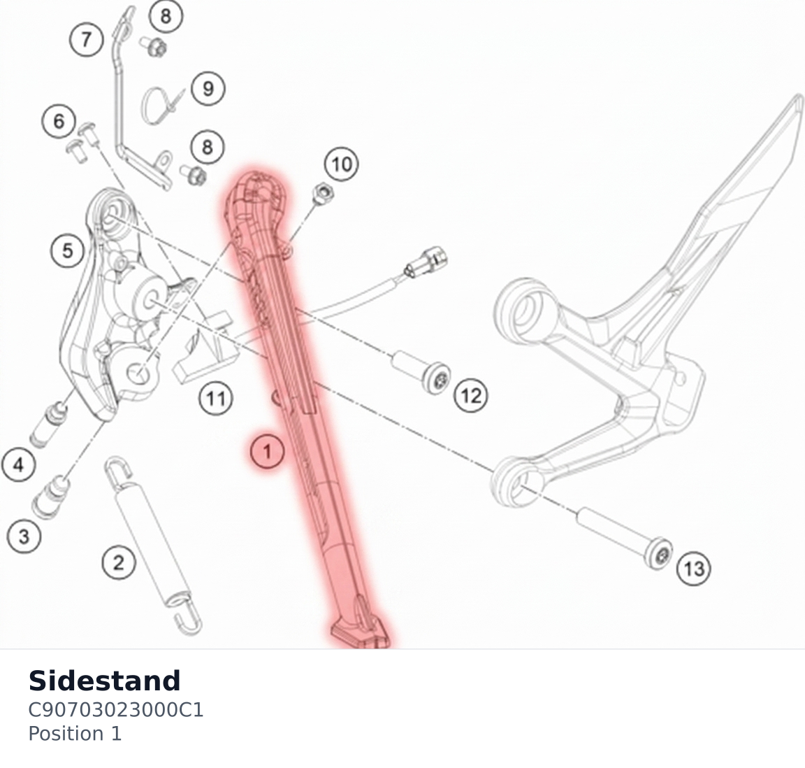 Diagram preview: Sidestand (C90703023000C1)