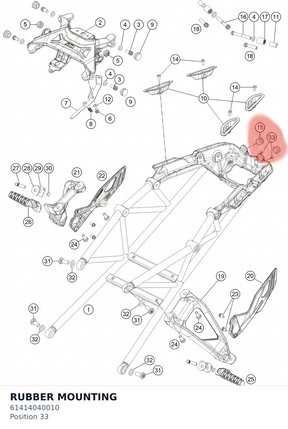 Diagram preview: RUBBER MOUNTING (61414040010)
