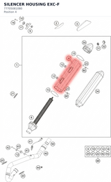 Diagram preview: SILENCER HOUSING EXC-F (77705081080)
