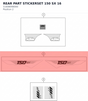 Diagram preview: REAR PART STICKERSET 150 SX 16 (51608098000)