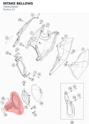 Diagram preview: INTAKE BELLOWS (79406126000)
