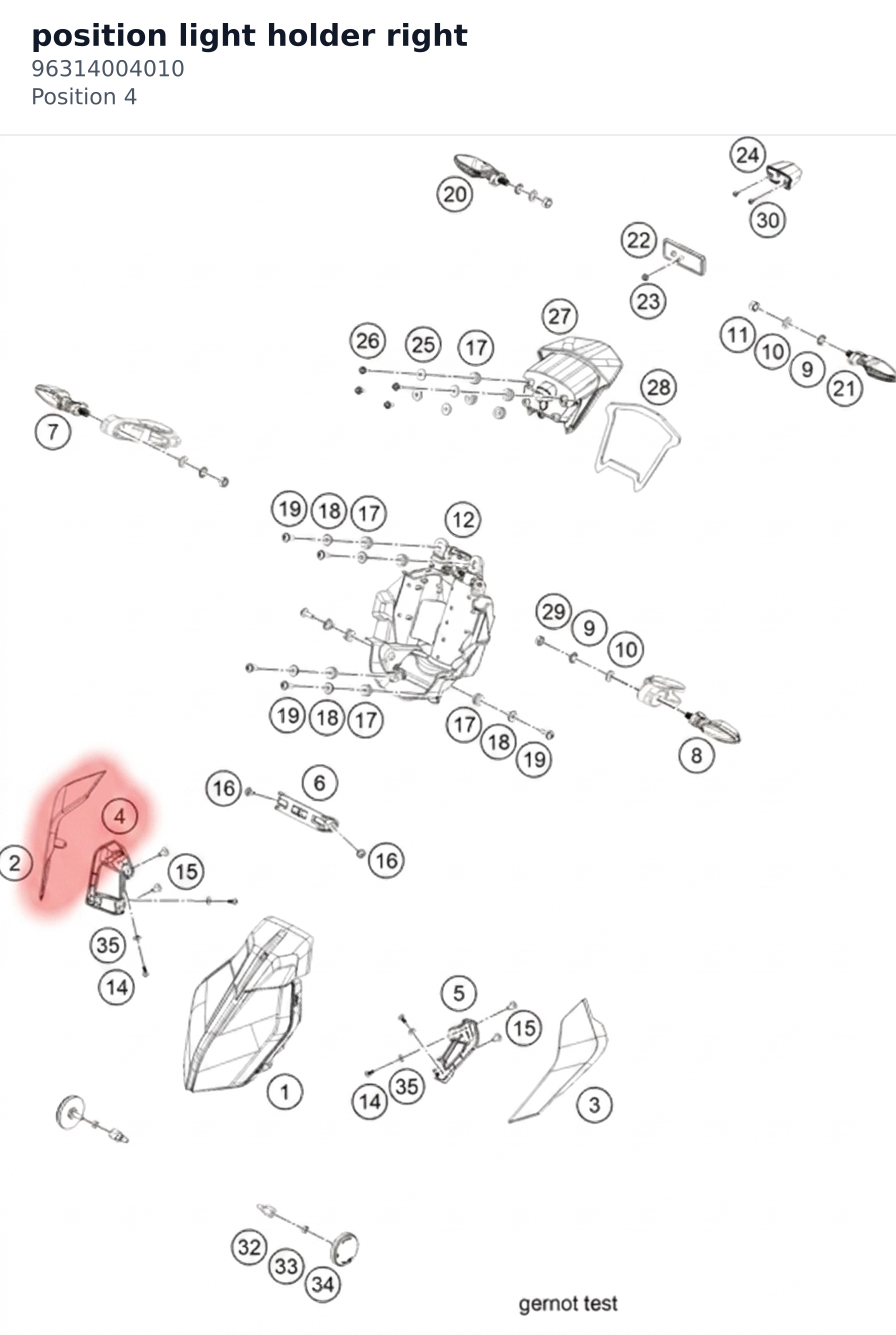 Diagram preview: position light holder right (96314004010)