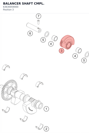 Diagram preview: BALANCER SHAFT CMPL. (63630059000)