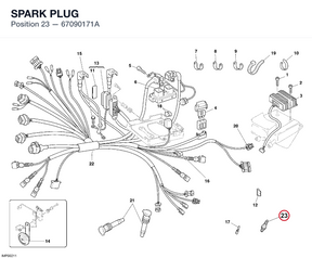 SPARK PLUG 67090171A diagram position