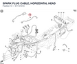SPARK PLUG CABLE, HORIZONTAL HEAD 67110101A diagram position