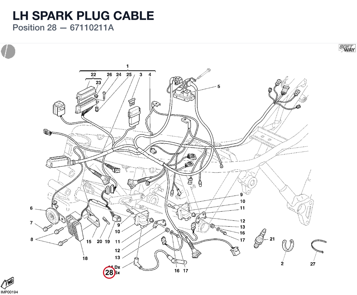LH SPARK PLUG CABLE