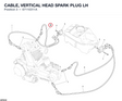 CABLE, VERTICAL HEAD SPARK PLUG LH