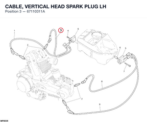 CABLE, VERTICAL HEAD SPARK PLUG LH