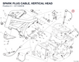 SPARK PLUG CABLE, VERTICAL HEAD 67110591B diagram position