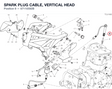 SPARK PLUG CABLE, VERTICAL HEAD 67110592B diagram position