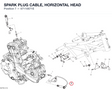 SPARK PLUG CABLE, HORIZONTAL HEAD 67110671E diagram position