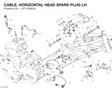 CABLE, HORIZONTAL HEAD SPARK PLUG LH 67110682A diagram position