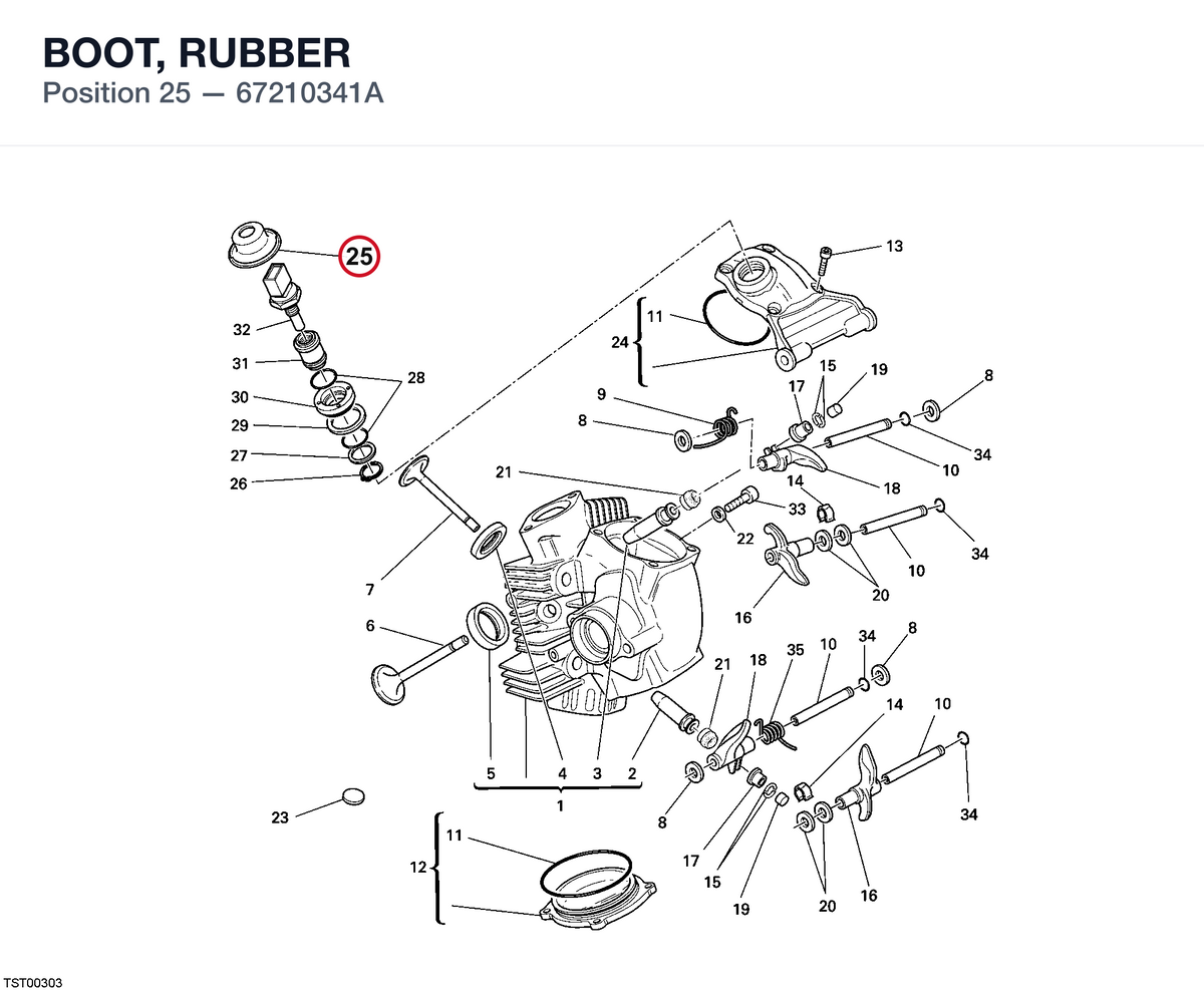 BOOT, RUBBER 67210341A diagram position