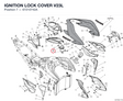 IGNITION LOCK COVER V23L 67210742A diagram position