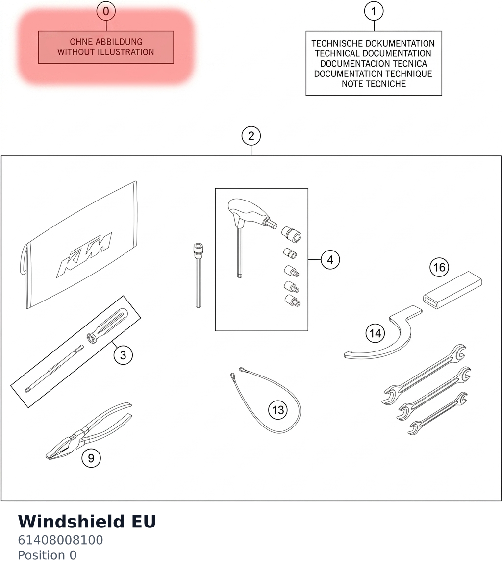 Diagram preview: Windshield EU (61408008100)