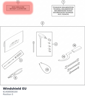 Diagram preview: Windshield EU (61408008100)