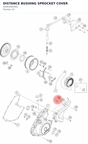 Diagram preview: DISTANCE BUSHING SPROCKET COVER (93003081000)