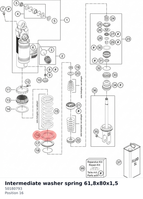 Diagram preview: Intermediate washer spring 61,8x80x1,5 (50180793)