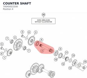 Diagram preview: COUNTER SHAFT (70045022200)