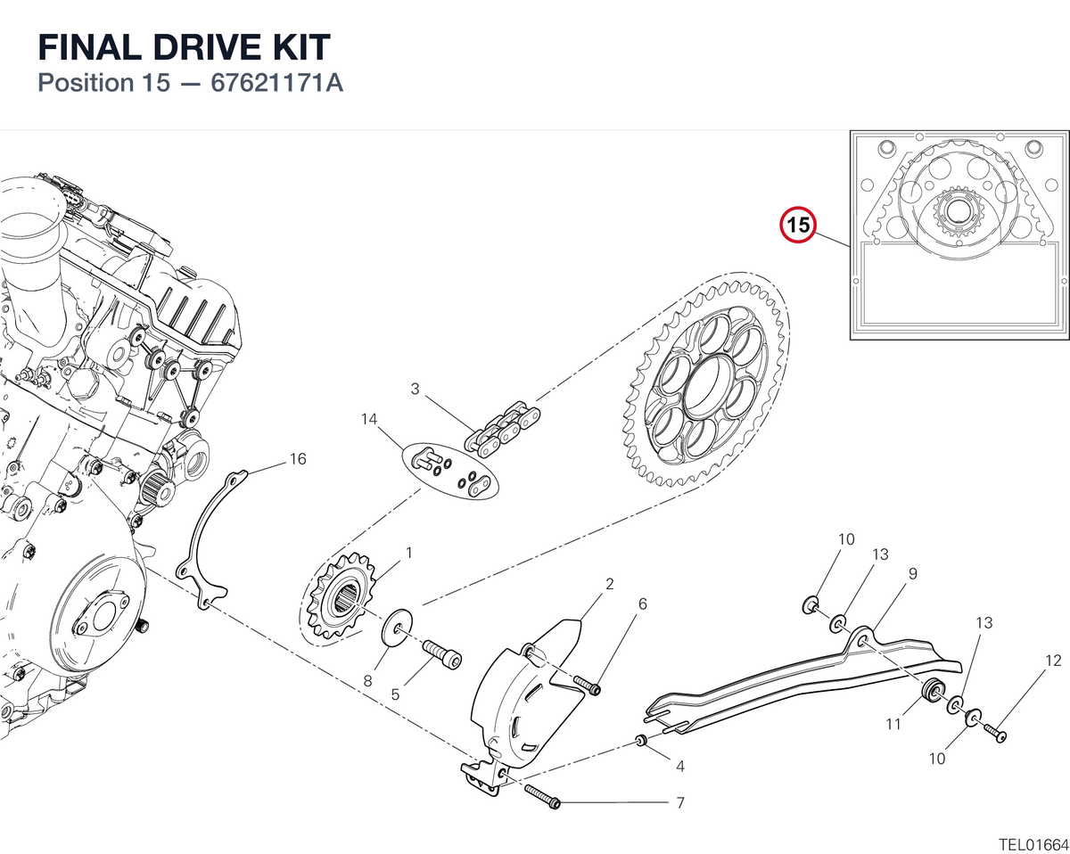 FINAL DRIVE KIT 67621171A diagram position