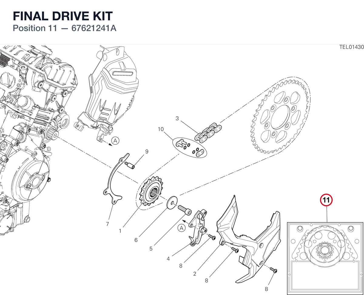 FINAL DRIVE KIT 67621241A diagram position
