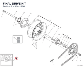 FINAL DRIVE KIT 67621501A diagram position