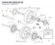CHAIN DID 520VL2X100 67640101A diagram position