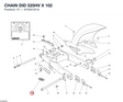 CHAIN DID 525HV X 102 67640181A diagram position