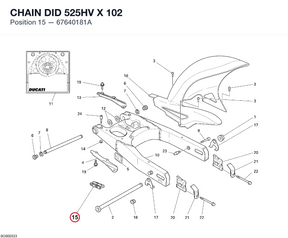 CHAIN DID 525HV X 102 67640181A diagram position