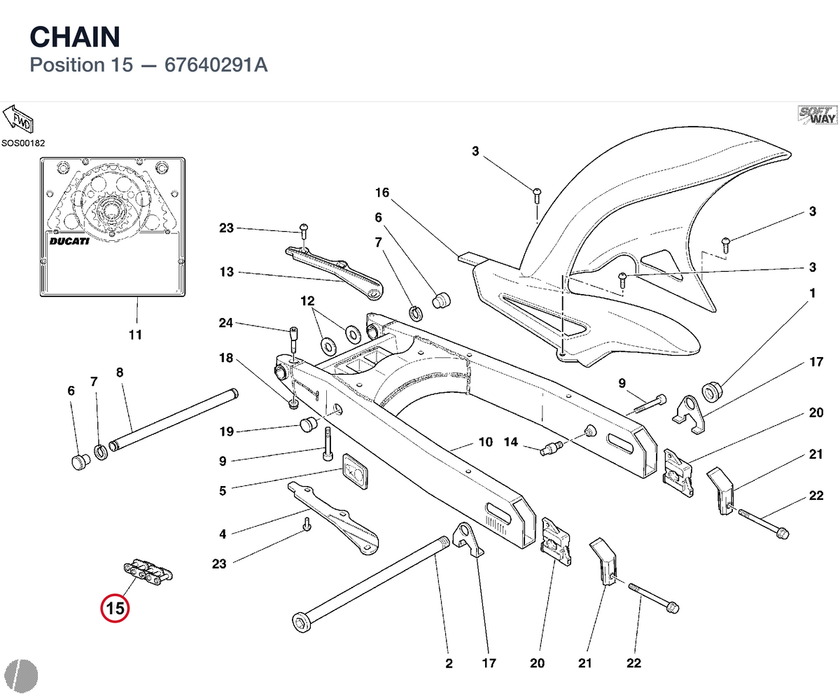 CHAIN 67640291A diagram position