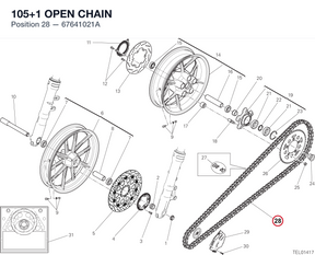 105+1 OPEN CHAIN 67641021A diagram position