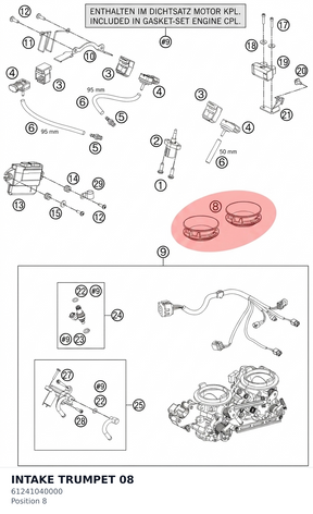 Diagram preview: INTAKE TRUMPET              08 (61241040000)