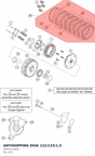 Diagram preview: ANTIHOPPING DISK 122/133/1,5 (58632016000)
