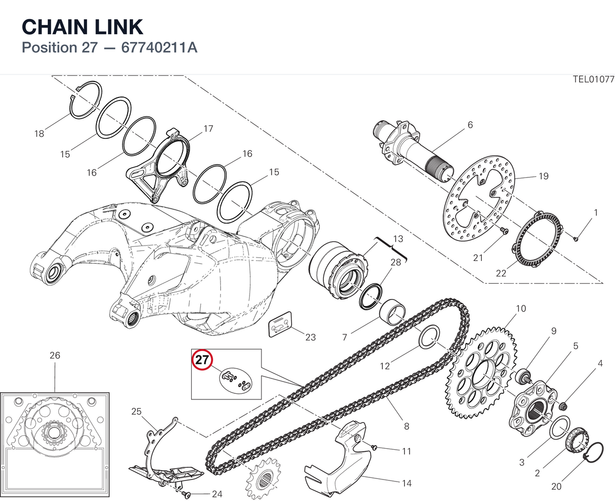 CHAIN LINK 67740211A diagram position