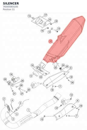 Diagram preview: SILENCER (76505083100)
