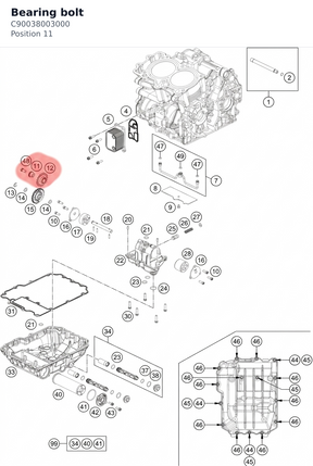 Diagram preview: Bearing bolt (C90038003000)