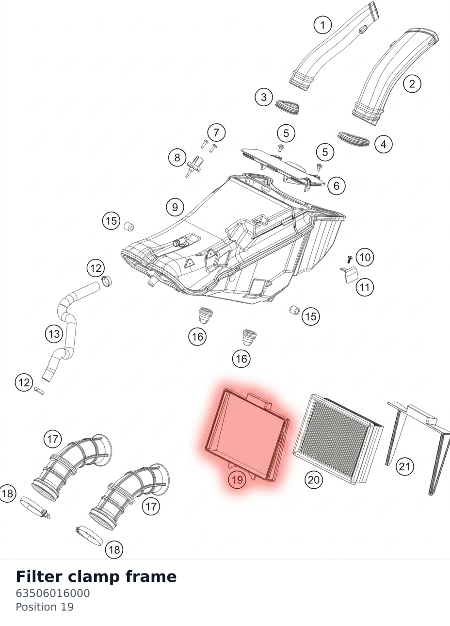 Diagram preview: Filter clamp frame (63506016000)