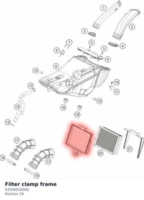 Diagram preview: Filter clamp frame (63506016000)