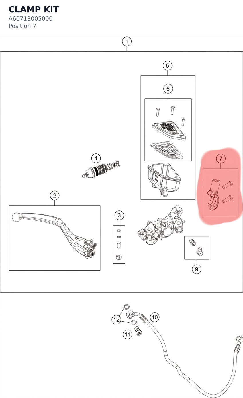 Diagram preview: CLAMP KIT (A60713005000)
